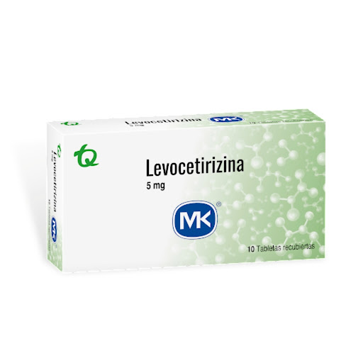 Levocetirizina 5 mg MK Caja x 10 Tabletas