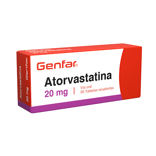 Atorvastatina 20 mg Genfar Caja x 30 Tabletas