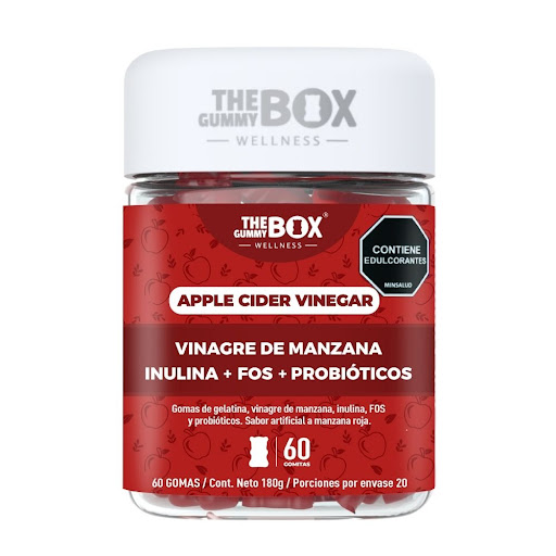 Gomas Masticables The Gummy Box Apple Cider Vinegar Frasco x 180 gr