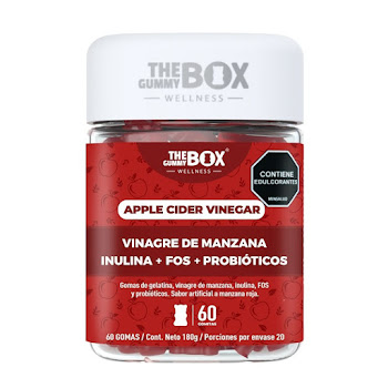 Gomas Masticables The Gummy Box Apple Cider Vinegar Frasco x 180 gr  