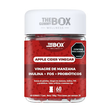 Gomas Masticables The Gummy Box Apple Cider Vinegar Frasco x 180 gr  