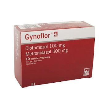 Gynoflor Clotrimazol + Metronidazol 100mg/500mg Siegfried Caja x 10 tabletas  