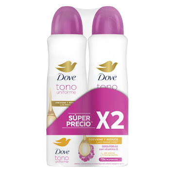 Desodorante Mujer Dove Orquídea Aerosol 150 ml Pack x 2 und  
