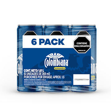 Gaseosa Colombiana Cero   Sixpack x 269 ml  
