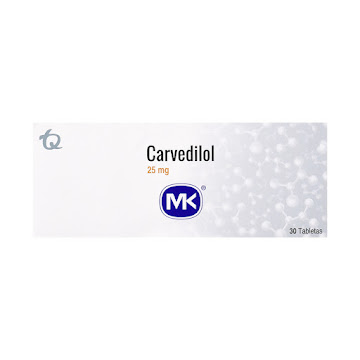 Carvedilol MK 25 mg Caja x 30 Tabletas  