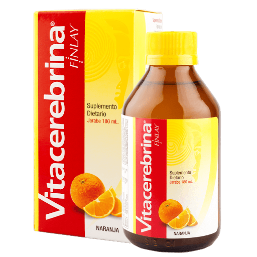 Vitacerebrina Finlay Suplemento Dietario Jarabe Sabor Naranja Frasco x 180 ml