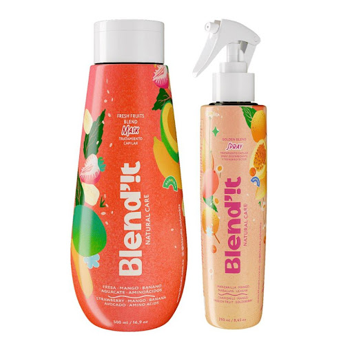 Dúo Hidratación y Protección capilar Blend´it Niños- Tratamiento Restaurador x500ml y Spray Desenredante y Termoprotector x250ml Blend´it Natural Care 1x500ml 1x250ml x 2 Dúo natural sin sulfatos – Tratamiento restaurador con frutas y spray desenredante con maracuyá y mango. Hidrata, repara y protege el cabello sin sulfatos ni parabenos.

Hidratación profunda y protecc