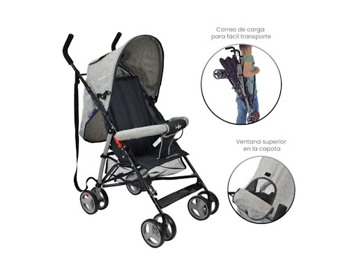 COCHE PASEADOR HAPPY BABY FUTURE GRIS HAPPY BABY CAJA INDIVIDUAL x 1  