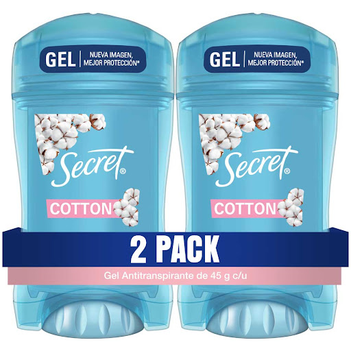 Gel Antitranspirante Secret Powder Protect Cotton 90gr Pack x 2 und