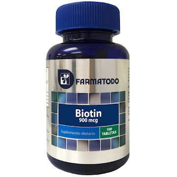 Biotin 900 mcg Farmatodo x 100 Tabletas  