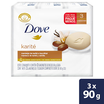 Jabón Dove Delicious Care Karite 90 gr x 3 und  
