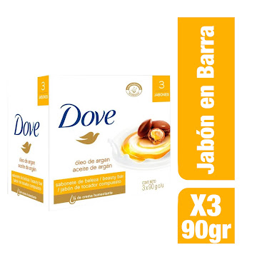 Jabón Dove Oleo De Argan 90 gr x 3 und undefined