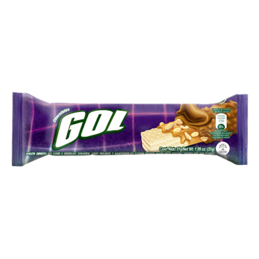 Chocolatina Gol Cubierta De Caramelo x 31 gr