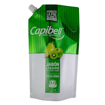 Jabón Líquido Antibacterial Capibell Frutos Verdes x 800 ml  