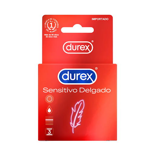 Condones Durex Sensitivo   Delgado Caja x 3 und