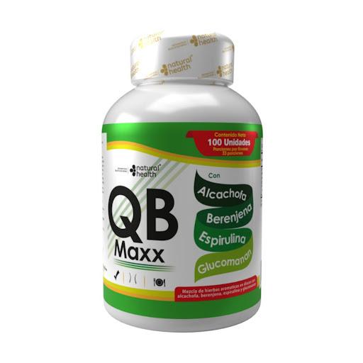 Qb Max Con Alcachofa Espirulina Y Glucomanán Natural X100 NATURAL HEALTH PASTILLERO x 1 Suplemento natural que apoya el control del peso, contribuye a la sensación de saciedad y favorece la depuración del organismo. Su combinación ayuda al metabolismo de las grasas y al bienestar digesti