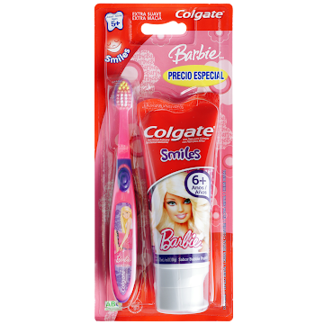OFERTA CEPILLO DENTAL   COLGATE BARBIE SMILES SUAVE + CREMA PR.ESP.X2U 