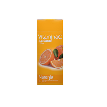 Vitamina C La Sante 500 mg Sabor A Naranja Caja x 100 Tabletas  