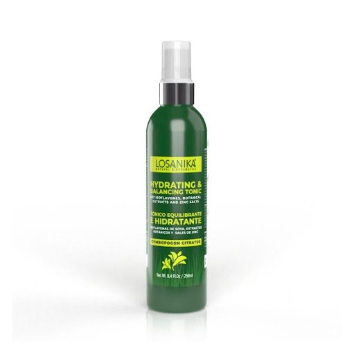 Tónico Equilibrante e Hidratante Cymbopogon Citratus LOSANIKA 250ml x 1 Tónico herbal que refresca y equilibra la piel. Con limoncillo, isoflavonas de soya y extractos naturales, ayuda a mantener el pH cutáneo, hidrata y reduce la apariencia de sensibilidad y poros. Deja 