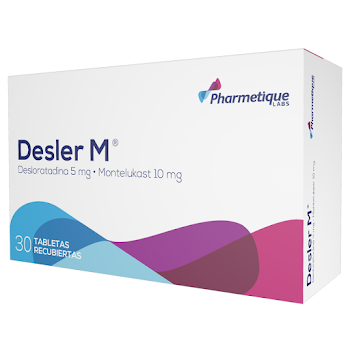 Desler M Desloratadina + Montelukast 5mg/10mg Pharmetique Caja x 30 Tabletas  