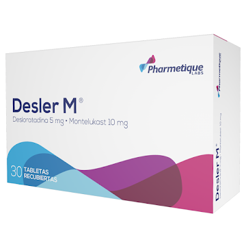 Desler M Desloratadina + Montelukast 5mg/10mg Pharmetique Caja x 30 Tabletas  