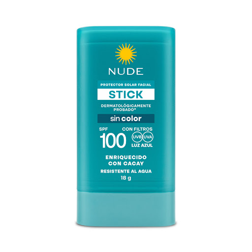 Protector Nude Solar Facial Sin Color Spf 100 En Barra x 18 gr