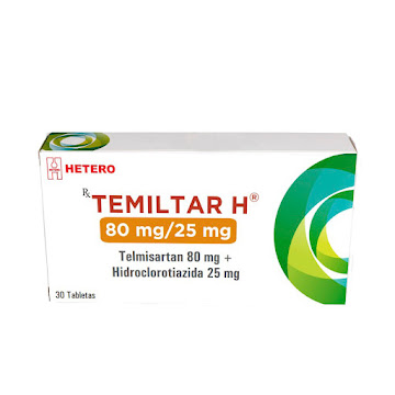 Temiltar H Telmisartan 80mg + Hidroclorotiazida 25mg Caja x 30 Tabletas  