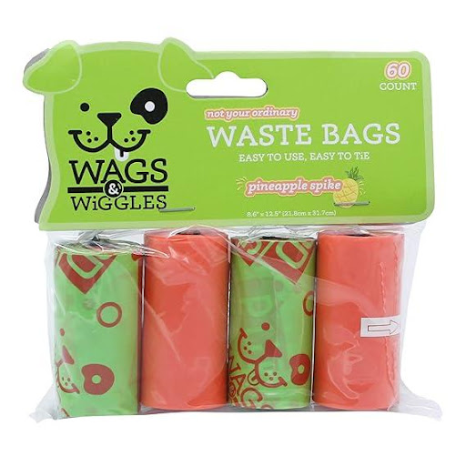 BOLSAS PLASTICAS WAGS & WIGGLES DESECHOS 4 ROLLOS 60 UND WAGS & WIGGLES  x 60 Las bolsas plásticas Wags & Wiggles son la solución práctica e higiénica para recoger los desechos de tu mascota. Diseñadas con material resistente y a prueba de fugas, garantizan una recolección segu
