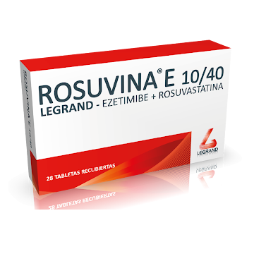 Rosuvina E Ezetimibe + Rosuvastatina 10mg/40mg Legrand Caja x 28 Tabletas  