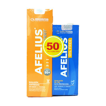 Pack Protector Solar Afelius Oil Free x 60 gr + Afelius Expert x 60 gr  