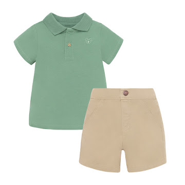 Conjunto Corto OffCorss Polo Bermuda 3-6 Meses Verde x 2 Piezas undefined