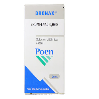 Gotas Bronax Poen Bromfenaco solución oftalmica frasco x5Ml   