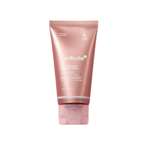 Medicube Collagen Night Wrapping Mask Medicube 75ml x 1 Esta mascarilla nocturna envuelve la piel en una capa nutritiva de colágeno para restaurar su firmeza y elasticidad mientras duermes. Su textura ligera se absorbe fácilmente, hidratando en profundidad