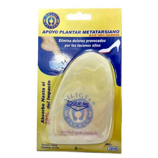 Apoyo Plantar Metatarsiano Talla Única Ortho Pauher Orthopauher Individual x 1 Apoyo plantar elaborado en silicona diseñado para brindar un ajuste anatómico y cómodo, especialmente en zapatos de mujer