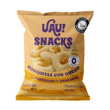 Pasabocas Uau Besitos Parmesano Y Amaranto x 18 gr  
