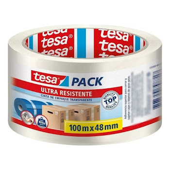 CINTA EMPAQUE TESA TRANSPARENTE AUT 100MX48MM  