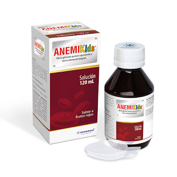 **ANEMIKIDS 6MG/ML FRUTOS ROJOS FRASCO X120ML NOVAMED HIERRO GLICINATO    