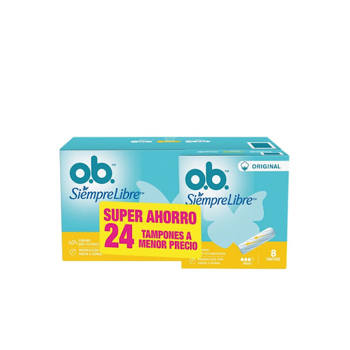 Tampones Ob Original Medio x 16 und + Tampones Ob Original Medio x 8 und