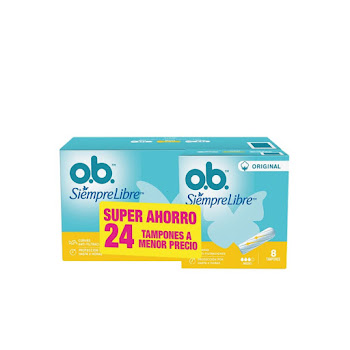 Tampones Ob Original Medio x 16 und + Tampones Ob Original Medio x 8 und  