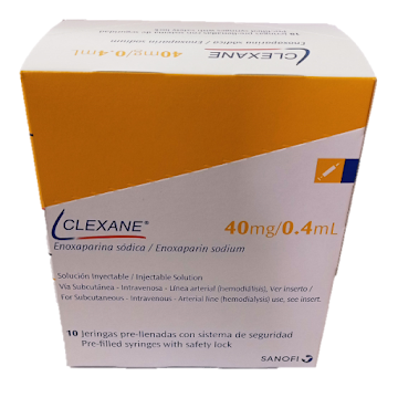 Clexane Enoxaparina Sódica 40mg/0.4ml Sanofi Caja x 10 Jeringas  