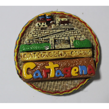 Imán Artesanal Arfe   Cartagena en Madera Surtido x 1 und  