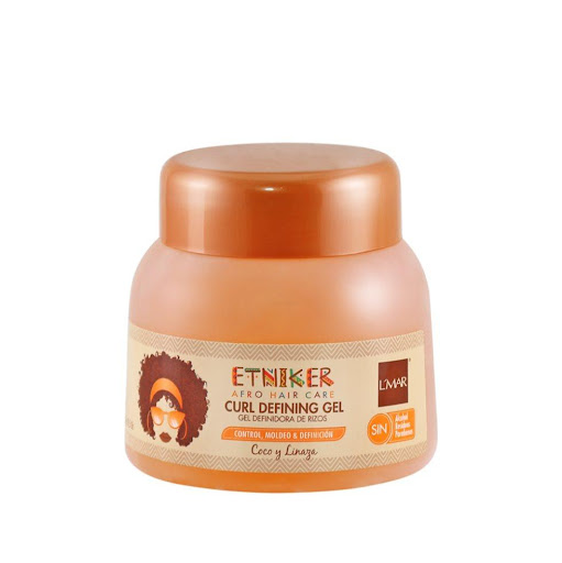 GEL DEFINIDORA DE RIZOS ETNIKER 300ml ETNIKER 280gr x 1 Curl Defining Gel de ETNIKER está enriquecida con Coco y Linaza que aportan el balance perfecto para controlar, moldear, definir y mantener las texturas del cabello ondulado, rizado y afro durante más