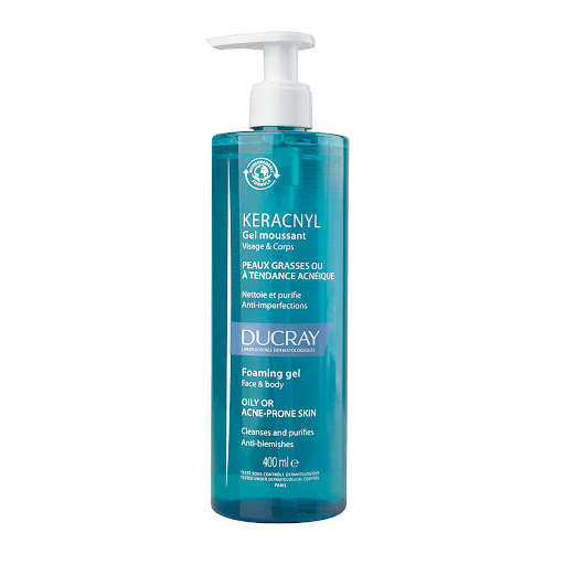 Gel Ducray Keracnyl Para Cara y Cuerpo Frasco x 400 ml