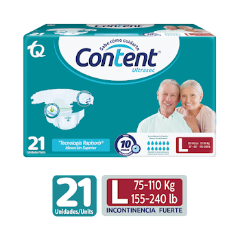 Pañales Adulto Content Ultrasec Talla L Paquete x 21 und  