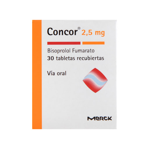 Concor Bisoprolol Fumarato 2.5 mg Merck Caja x 30 Tabletas