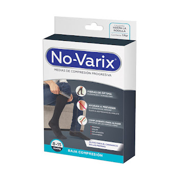 Medias No Varix Baja Compresión Caballero Navy Azul L x 1 und  