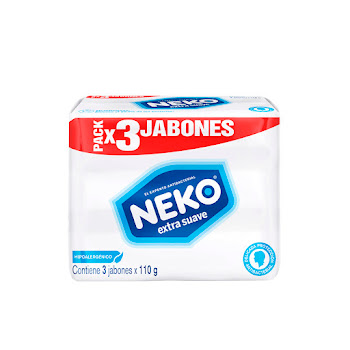 Jabón Neko En Barra   Antibacterial Extra Suave 110 gr x 3 und  