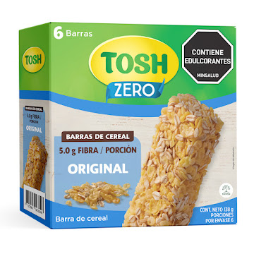 Barra De Cereal Tosh Lyne Sin Azúcar Caja x 6 und  