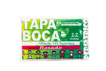 Tapaboca Pediátrico Inverfarma Rosado x 12 und  