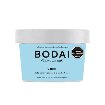 Helado de Coco Bodai Vegano Frasco x 80 gr  